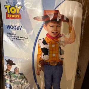 Spirit Toy Story Woody Costume - Brown, Yellow, Red, Blue
